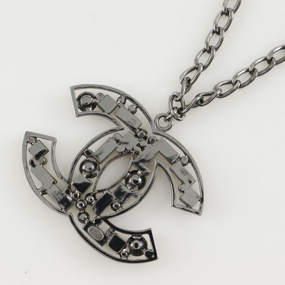 CHANEL Authentic Black Logo Necklace - Picture 3 of 7